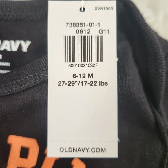 Old Navy "Creeping it Real" Unisex Long-Sleeve Graphic Bodysuit for Baby. Size 6 - Picture 4 of 5